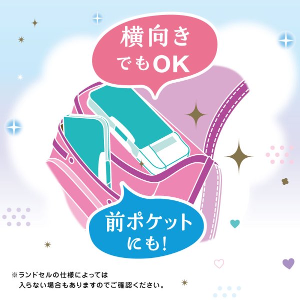えんぴつチェック両面筆入 ラメプリケ うかサポ リアナティアラ
