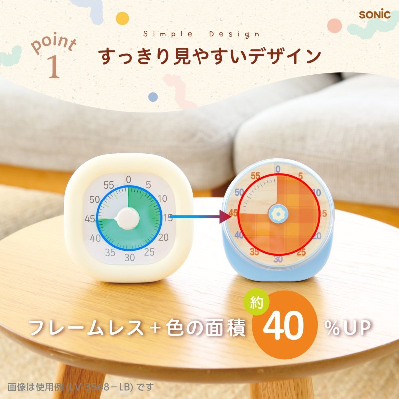 画像7: フレームレス時っ感タイマー　６０分計　すっきり見やすくわかりやすい (7)