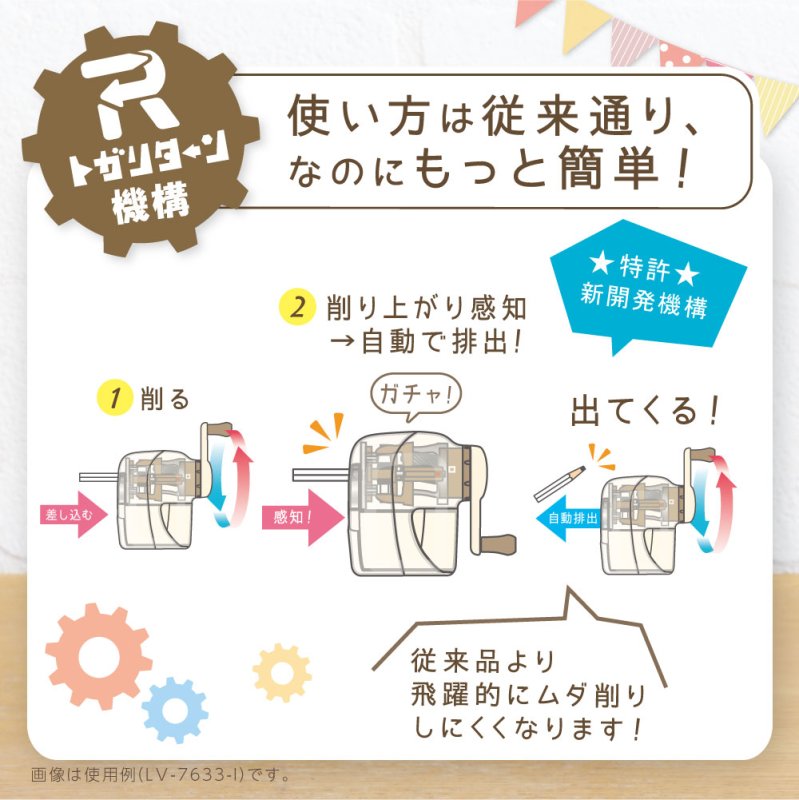 画像5: リビガク トガリターン 手動鉛筆削り (5)