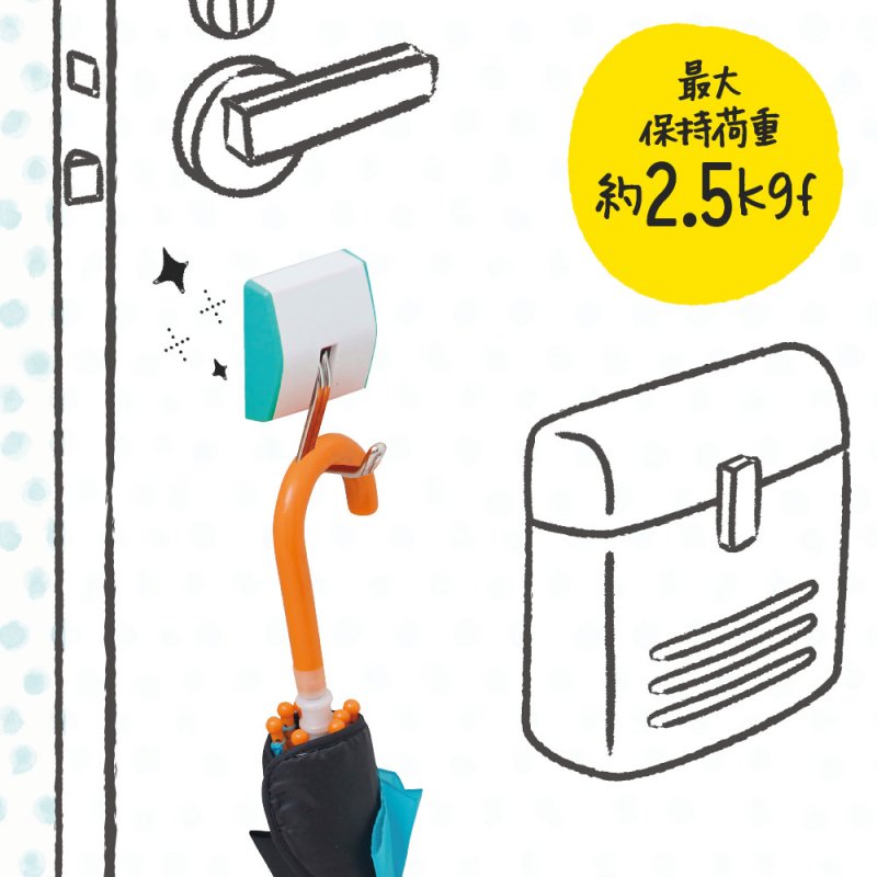 画像5: 超強力マグフック 2.5kg スイングフック 色込 (5)