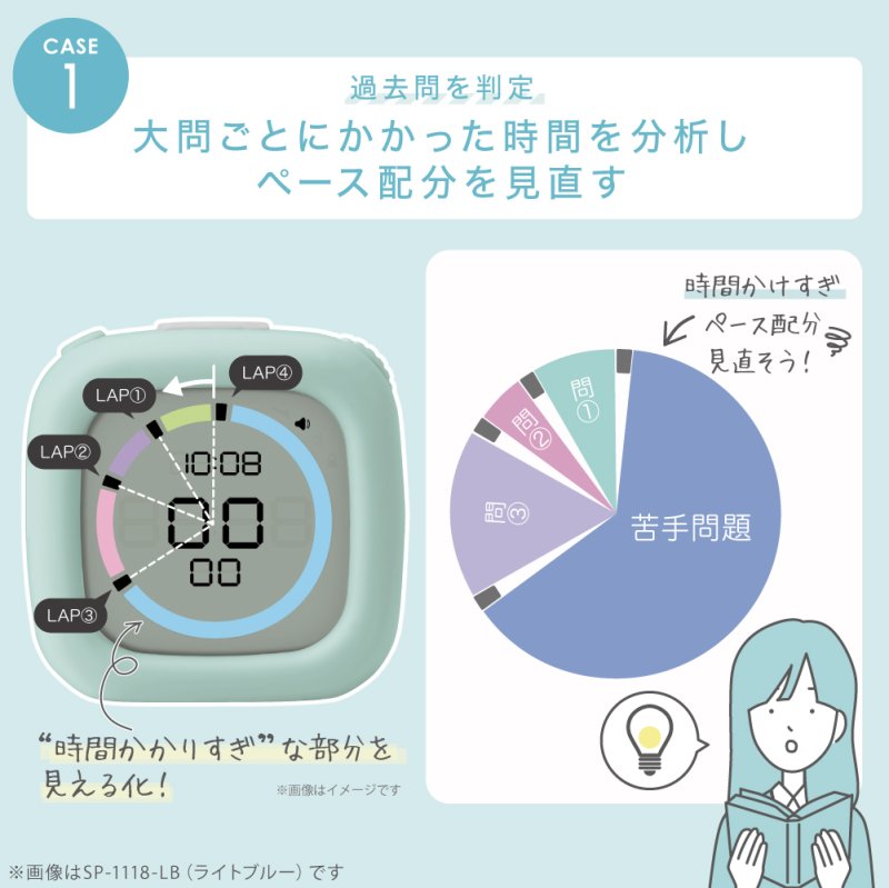 画像6: 時っ感タイマー　ペースメイク　ラップ機能付　スタディタイマー (6)