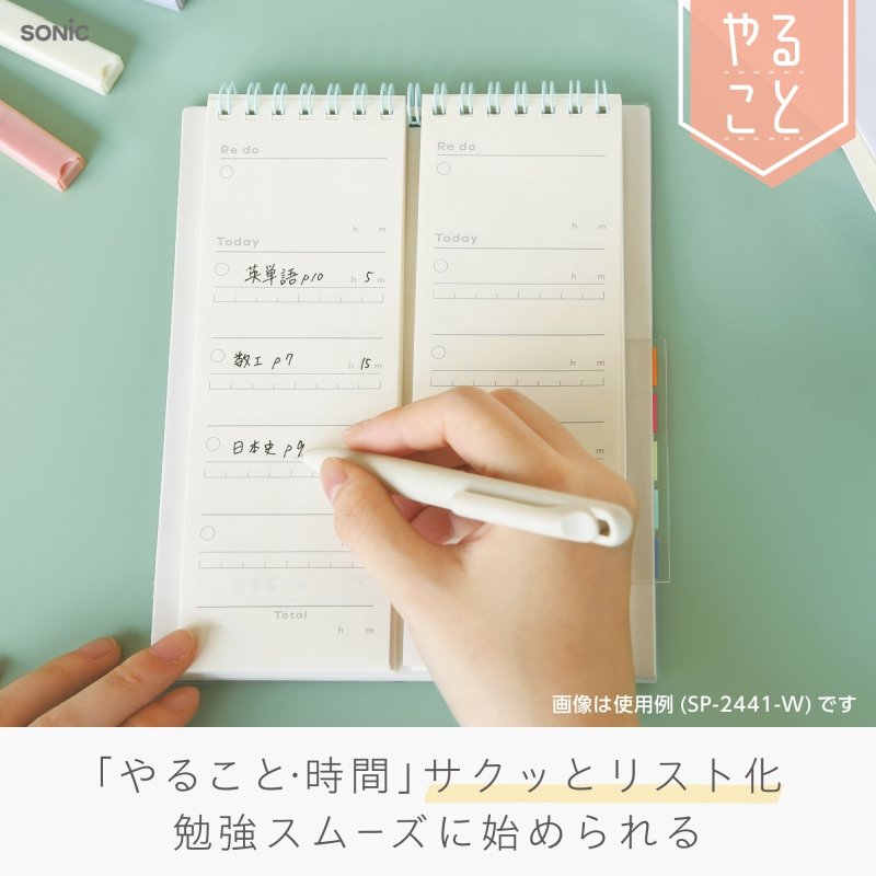 画像7: ズボラ勉強　要点チェックリスト　１００日分　２連メモ　スタンドタイプ (7)