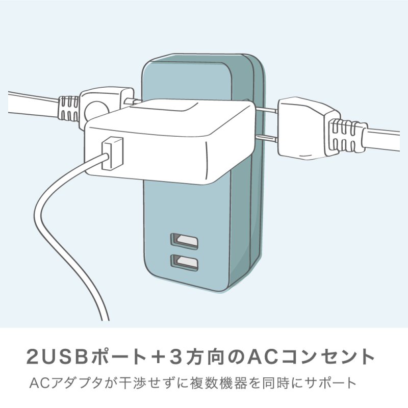 画像6: 3口コンセント 直挿しタイプ USBポート付 ユートリムエル (6)