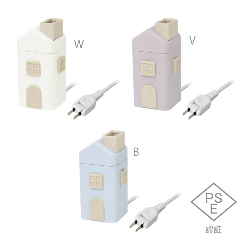 画像1: えんとつ屋根のコンセントハウス　２ｍ　ＡＣ６個口　ＵＳＢ－Ａ×３ (1)