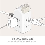 画像10: えんとつ屋根のコンセントハウス　２ｍ　ＡＣ６個口　ＵＳＢ−Ａ×３ (10)