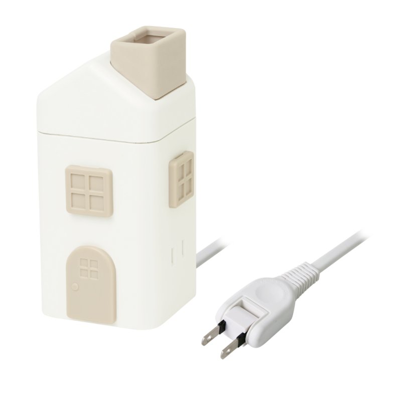 画像2: えんとつ屋根のコンセントハウス　２ｍ　ＡＣ６個口　ＵＳＢ－Ａ×３ (2)